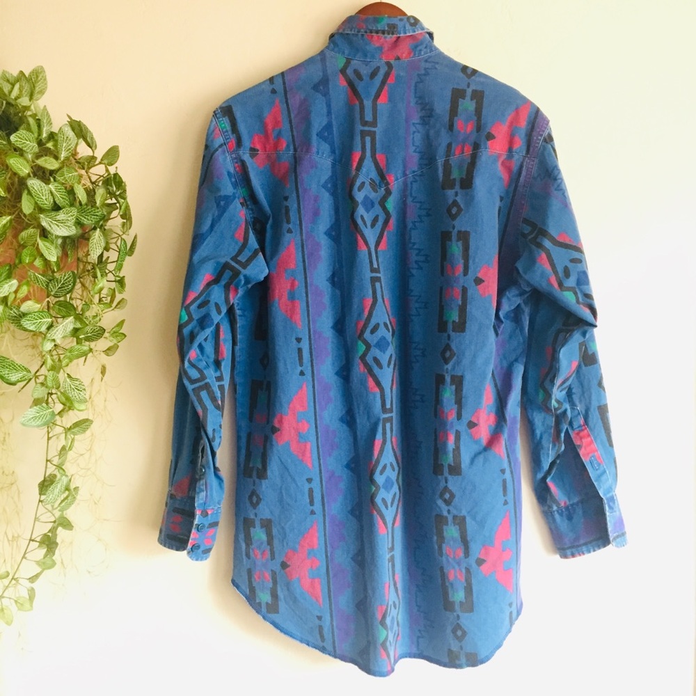 Vintage Patterned Wrangler Button Down - image 7